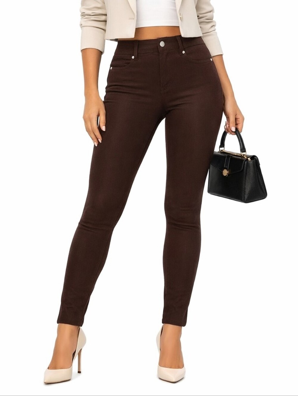 Liverpool Dark Brown High-Rise Jeggings 16